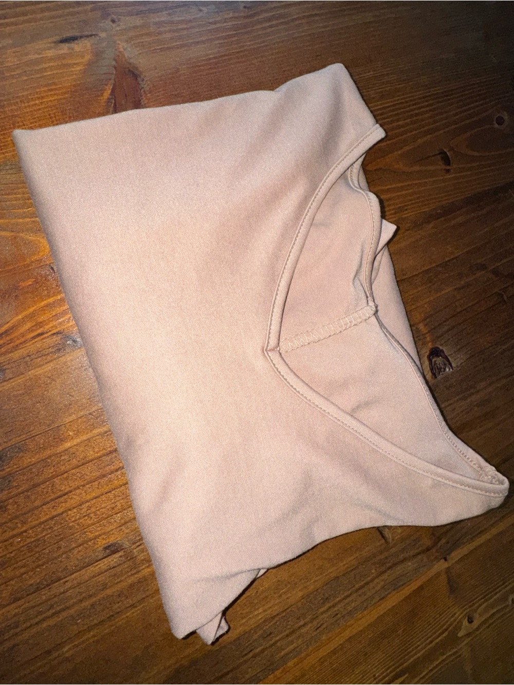 Light Taupe Crewneck Shirt w/ruffled sleeves - Women